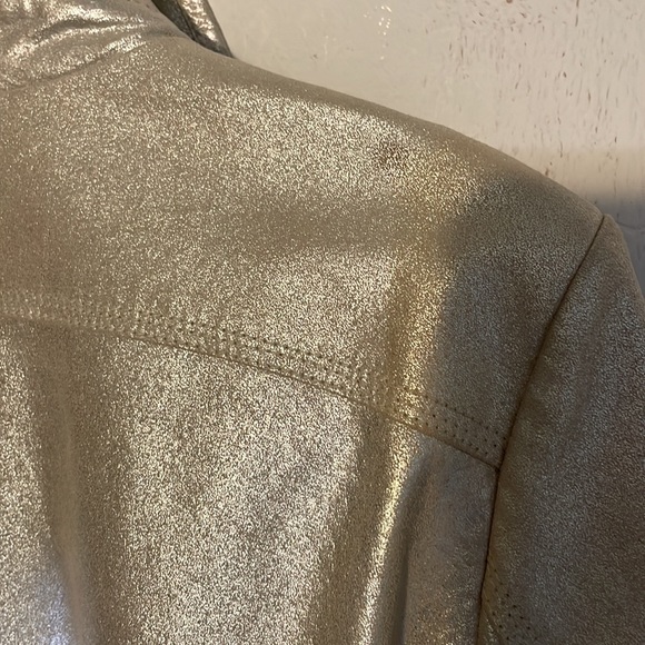 Boston Proper Silver Genuine Vintage Napa Leather Peacoat Jacket - Picture 16 of 17